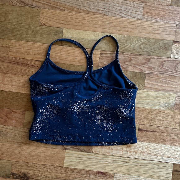 Navy Blue Starry Crop Top - Picture 2 of 2